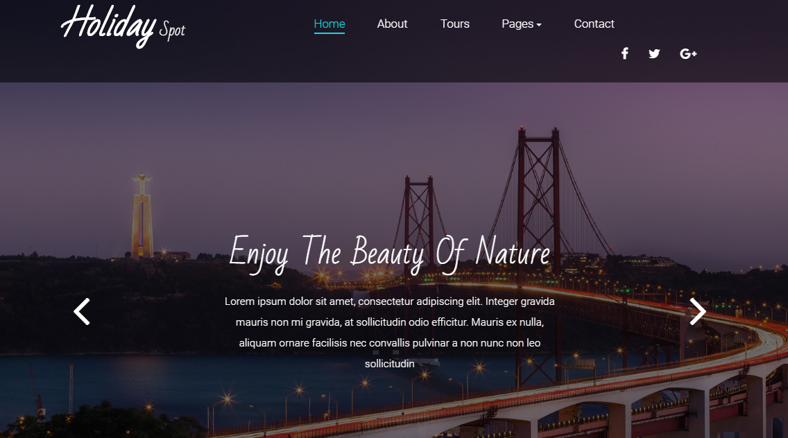 假日旅游公司的HTML网站模板