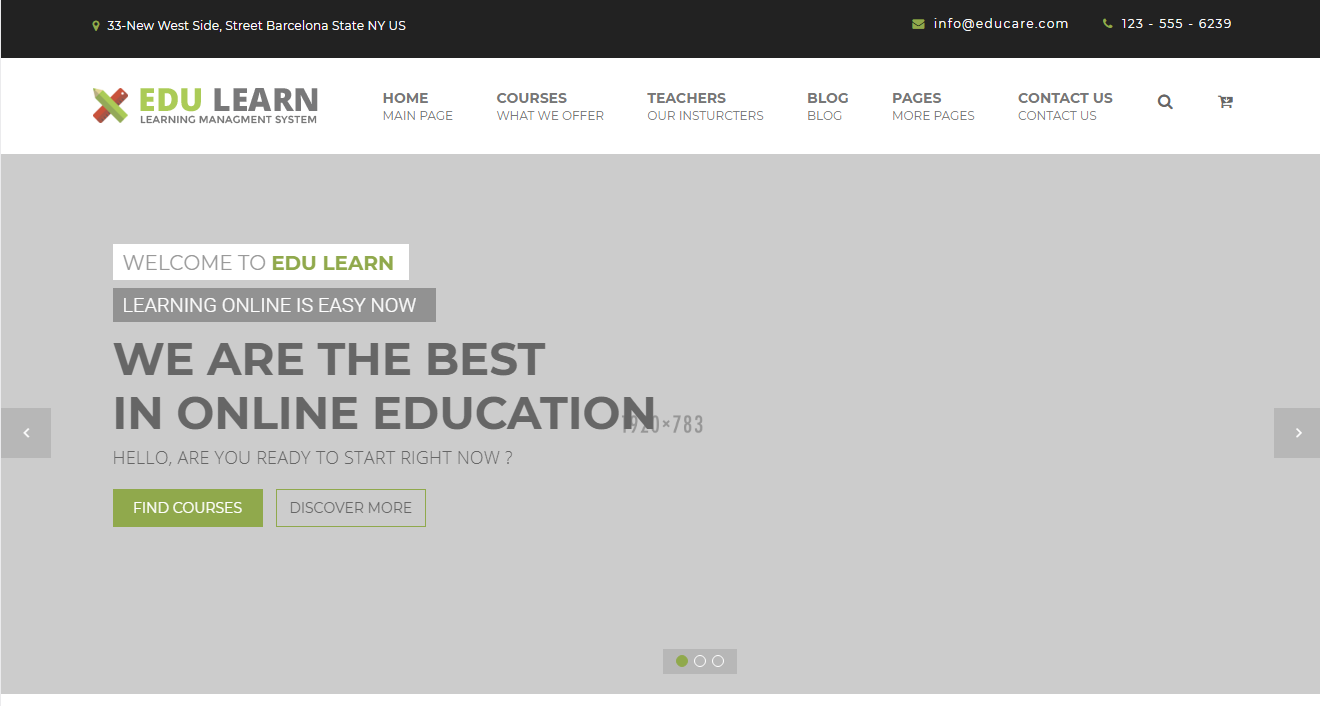 绿色教育学校网站整站官网模版