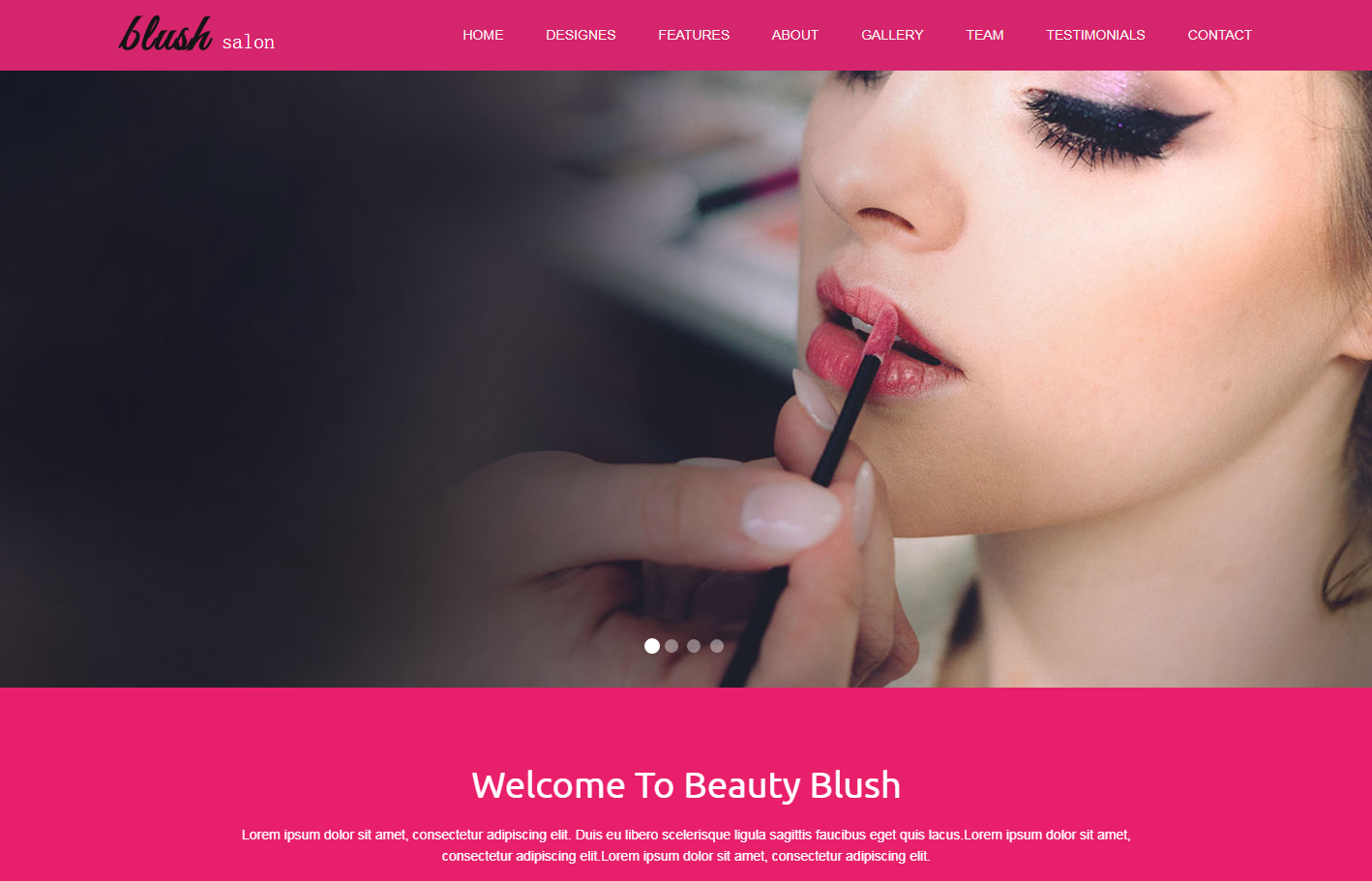 时尚女性化妆品网站模板