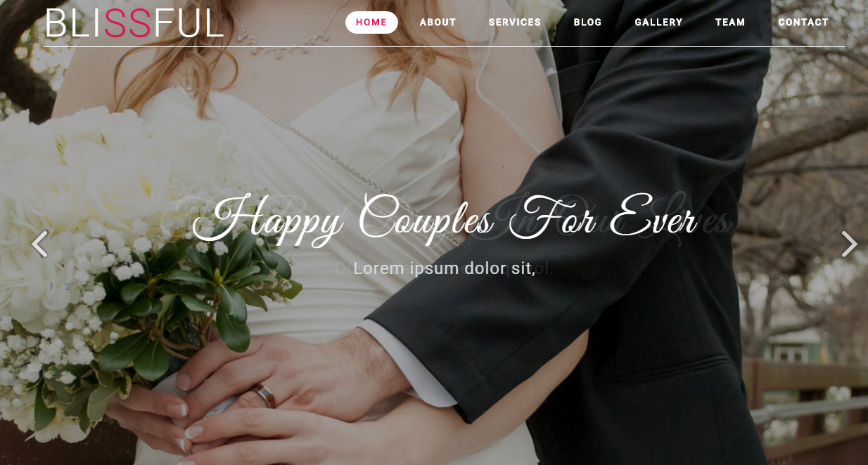 黑白情侣结婚照html5网页模板