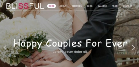 幸福婚礼服务展示响应式网页