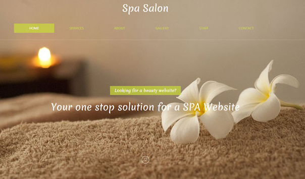 黄白色SPA美容美体连锁机构网站模板