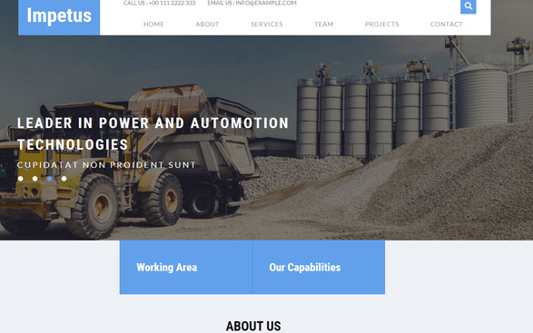 推土机沙子机械公司网站模板