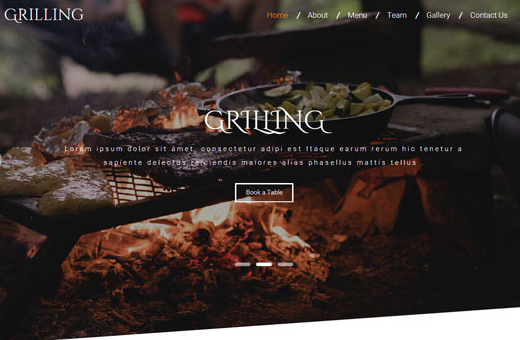 自助的烧烤美食网站模板