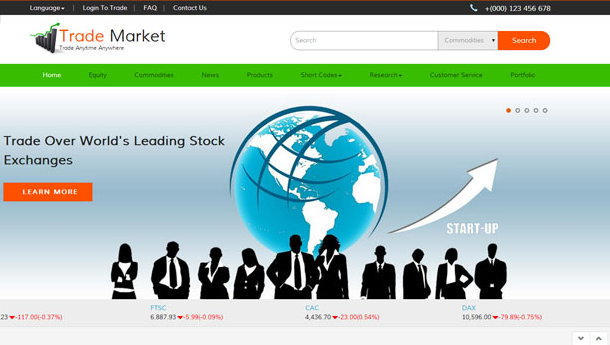 期货交易官方网站模板