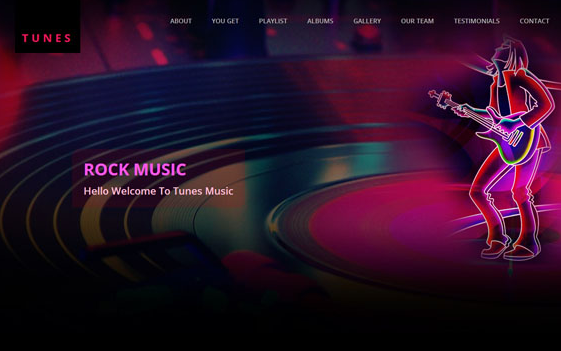 黑紫色激情节奏酷炫音乐网站模板