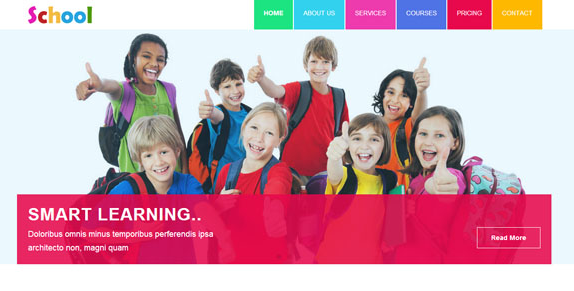 炫彩学校教育网站模板