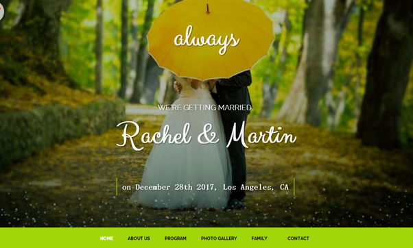 绿色婚纱公司网站模板