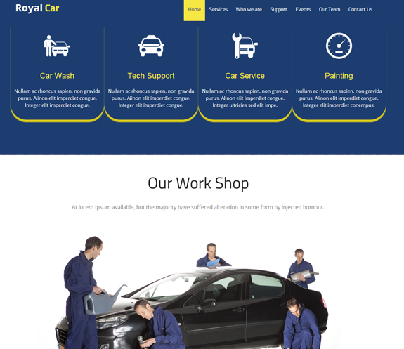 汽车维修的服务公司网站模板