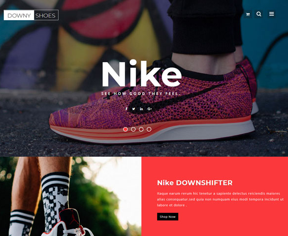 耐克运动鞋彩色专题网站模板
