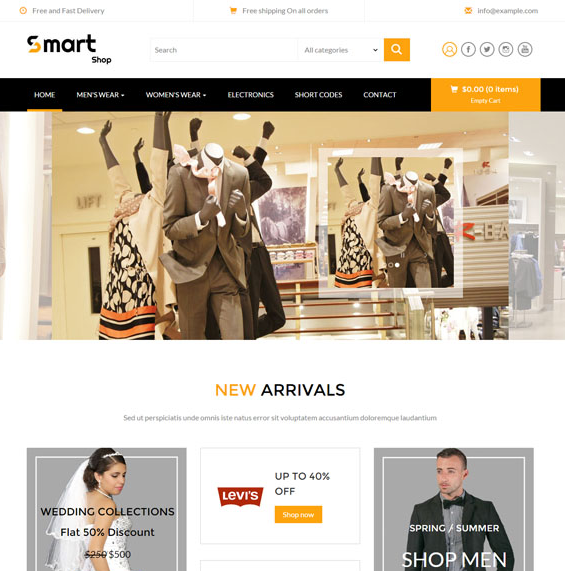 婚礼服装电商网上商城HTML5模板