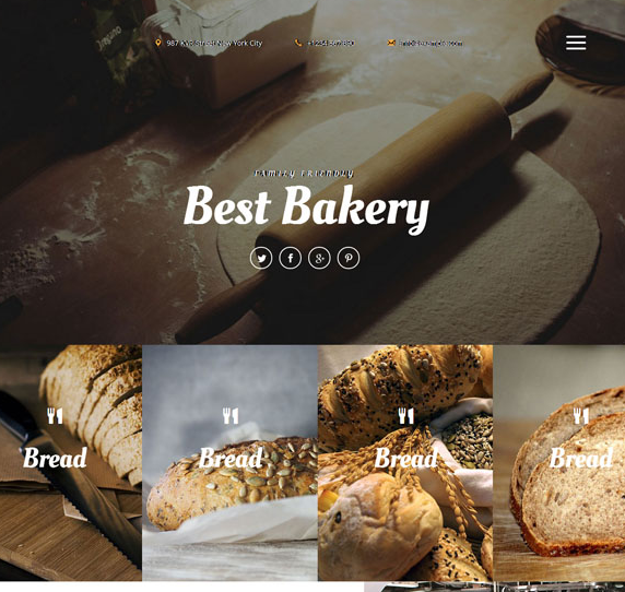 法式面包蛋糕制作企业网站模板