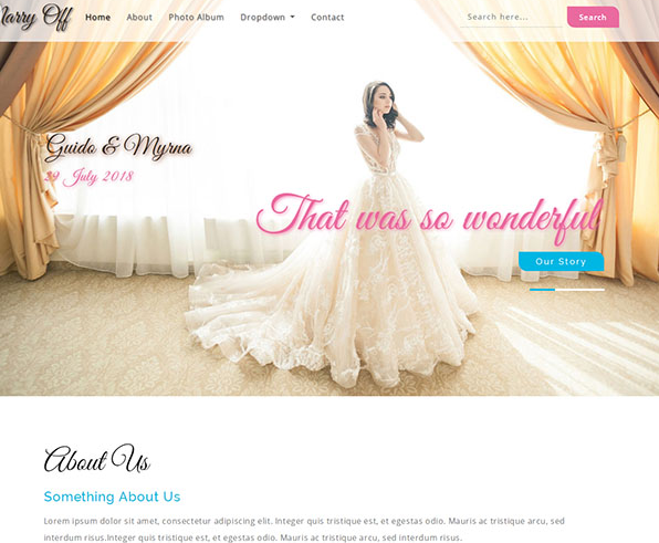 婚纱租售及婚礼策划网站模板