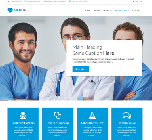 响应式医疗理疗健康网站模板