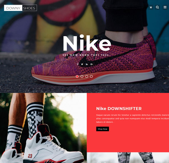 品牌运动鞋电商专题网站模板