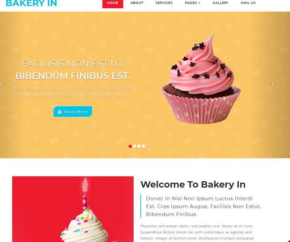 扁平化蛋糕甜品网站模板