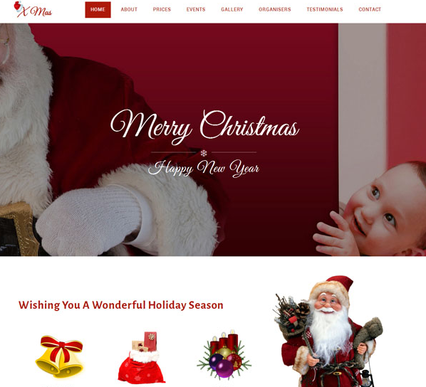 圣诞专题网站模板