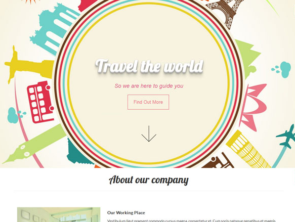 Travel全球旅行地标模板
