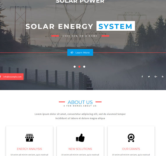 绿色新能源发电厂企业网站模板