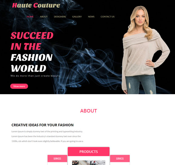 女性时尚产品发布门户网站模板