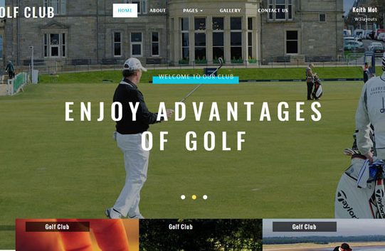 高尔夫球运动俱乐部网站模板