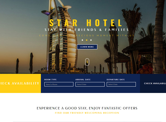 国际度假酒店集团HTML模板