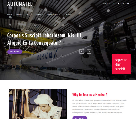 航天航空自动化工业网站模板