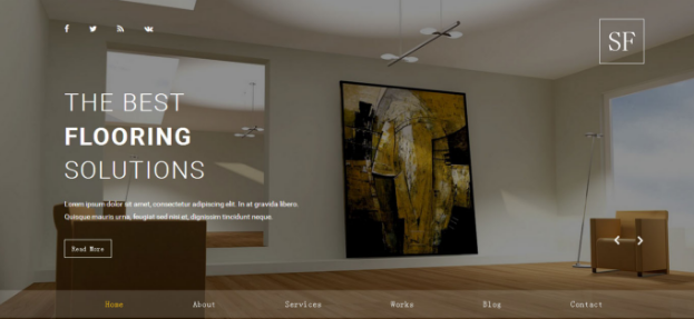 黄色调简洁室内家具网站模板