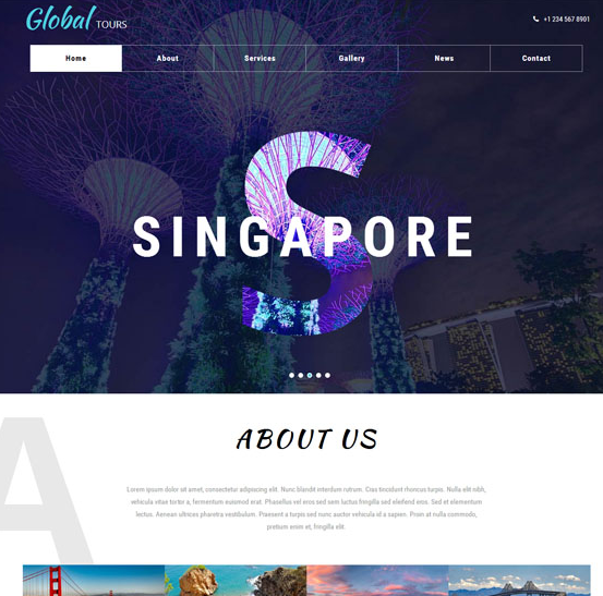 全球旅游团队公司网站模板