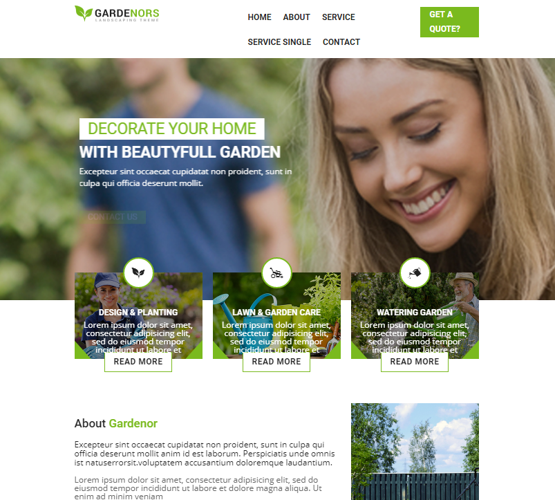 园林绿化服务HTML5网站模板