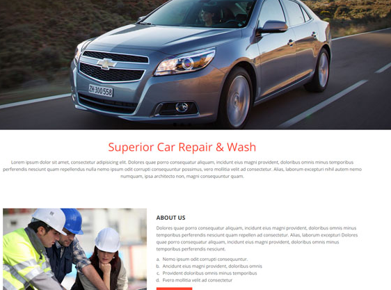 汽车维修服务有限公司网站模板