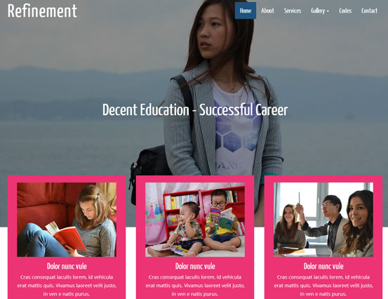 中国高等教育教学网站模板