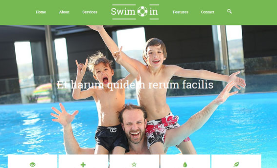 儿童游泳馆前端网页模板