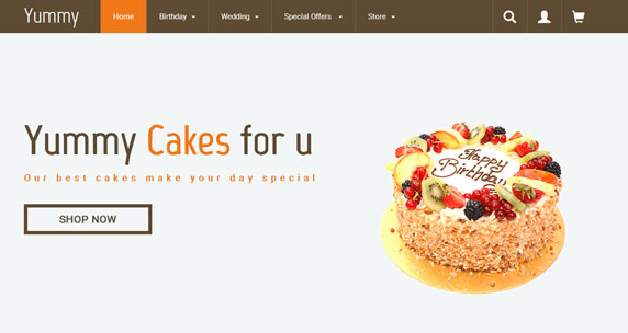 生日蛋糕店网站网站模板下载