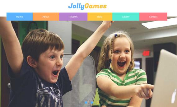 游戏机彩色企业网站模板