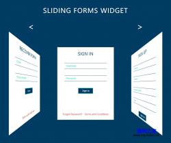 3D sliding switching registration login interface template