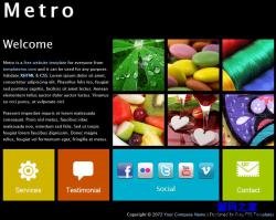 Metro界面风格个人网站模板