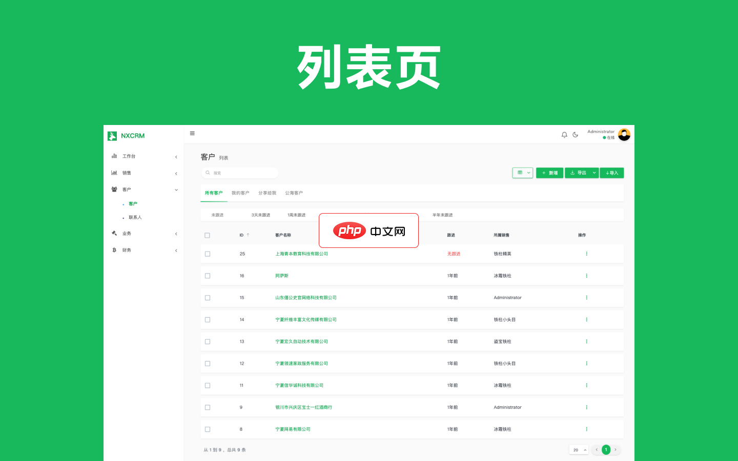 NXCRM客户管理系统3.2.9