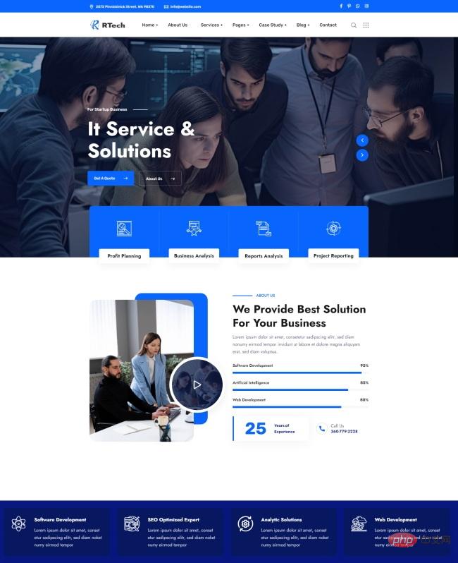 IT服务软件公司HTML5模板