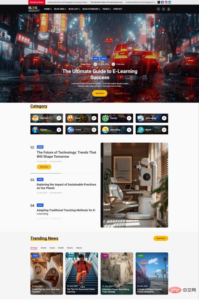 响应式HTML5新闻资讯分享网站模板