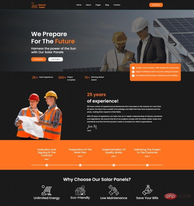 太阳能电池板公司网站模板