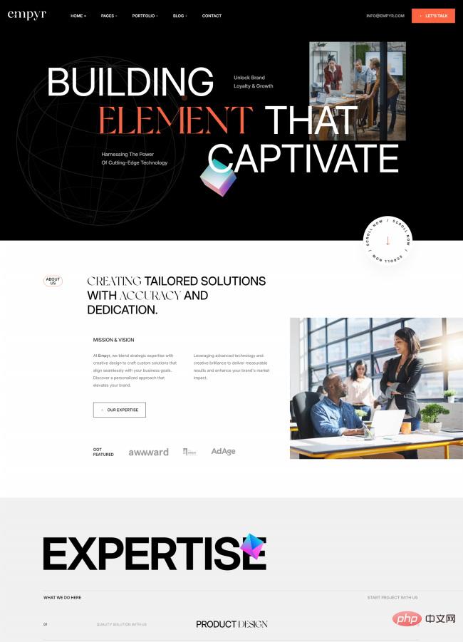 HTML5产品品牌设计服务公司网站模板