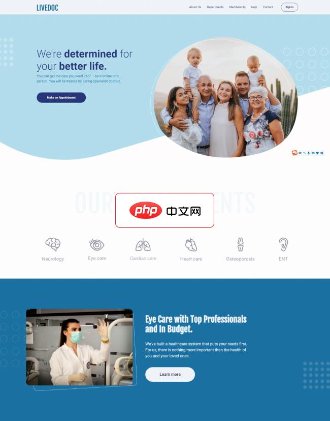 DM系统医疗健康服务网站HTML5模板1.7