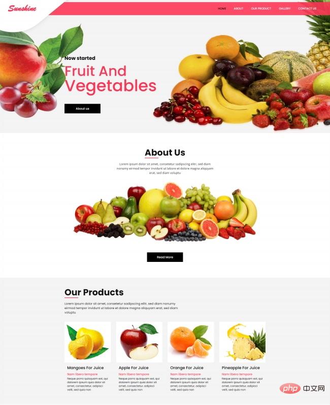新鲜有机水果商城HTML5网站模板