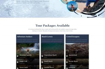探索世界旅行套餐服务网站模板