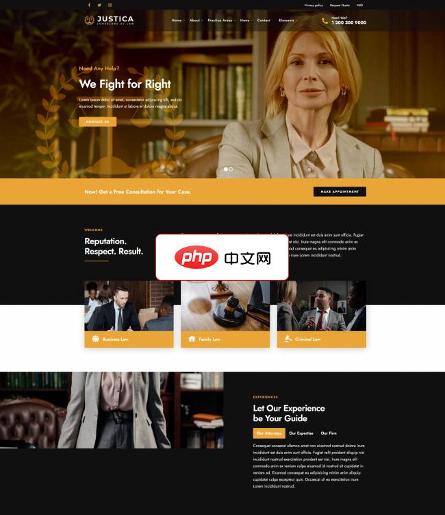 DM建站系统法律律师事务所HTML5网站模板1.5
