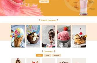 冰激凌甜品美食网站模板
