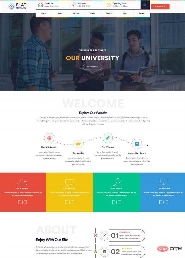 大学教育服务机构宣传网站模板
