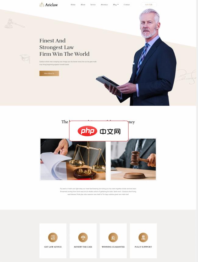 DM建站系统律师事务所HTML5网站模板1.7