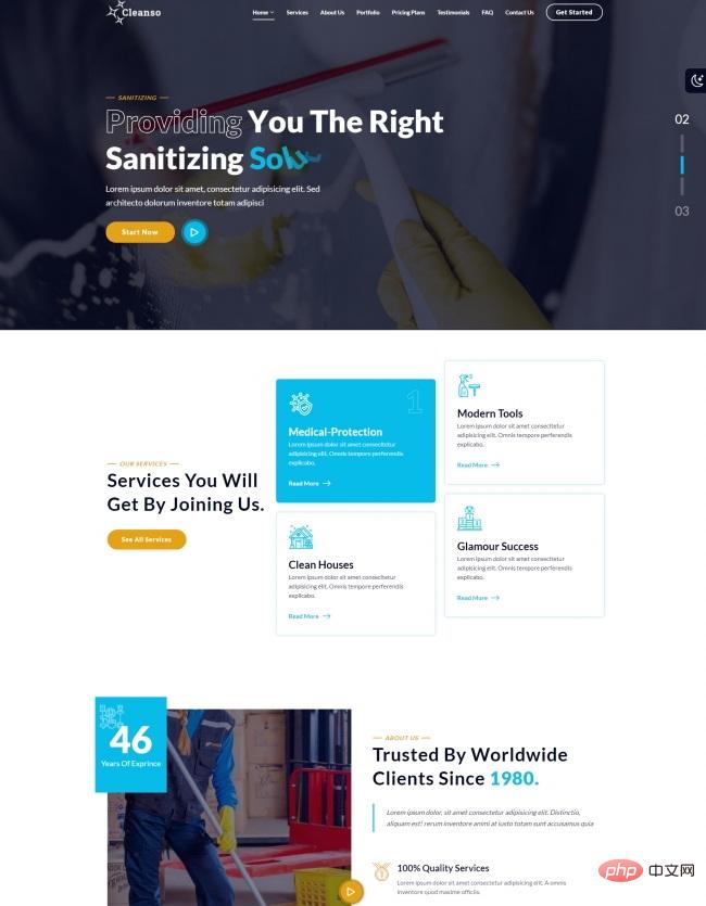家政清洁服务机构HTML5网站模板